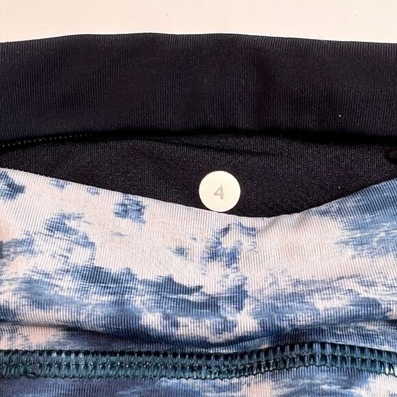 LULULEMON SPEED TIGHT lll SEA SIDE SILVER FOX ALBERTA LAKE NAVAL BLUE Sz 4 - Picture 4 of 6
